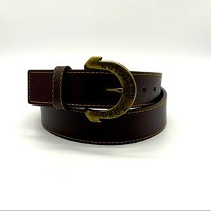 True Religion New Mens Gains Horseshoe Harness Buckle Belt 40